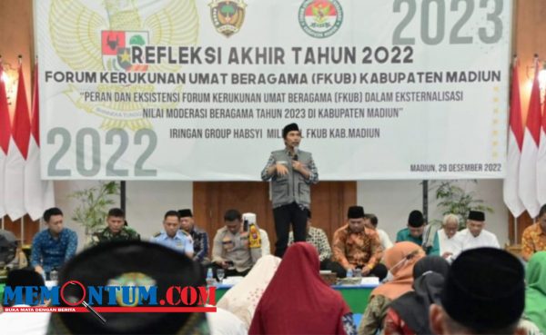 Hadiri Refleksi Akhir Tahun FKUB Madiun, Bupati Ahmad Ingatkan Keberagaman dan Edukasi Masyarakat