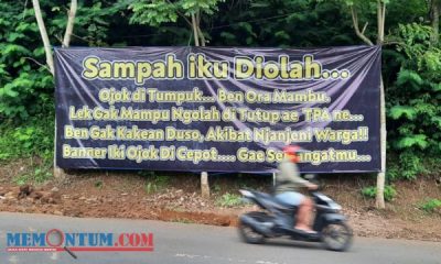 Efek Bau Sampah, Warga Tlekung Kota Batu Pasang Banner di Jalan Pintu Masuk TPA