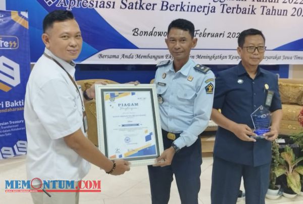 Rutan Situbondo Sabet Penghargaan Terbaik II IKPA Satker dari KPPN Bondowoso