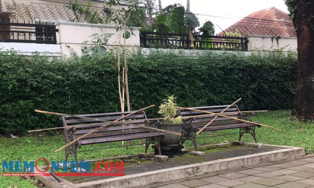 DLH Perkuat Segel Kursi Taman Jalan Ijen Kota Malang hingga Hasil Kajian Diputuskan