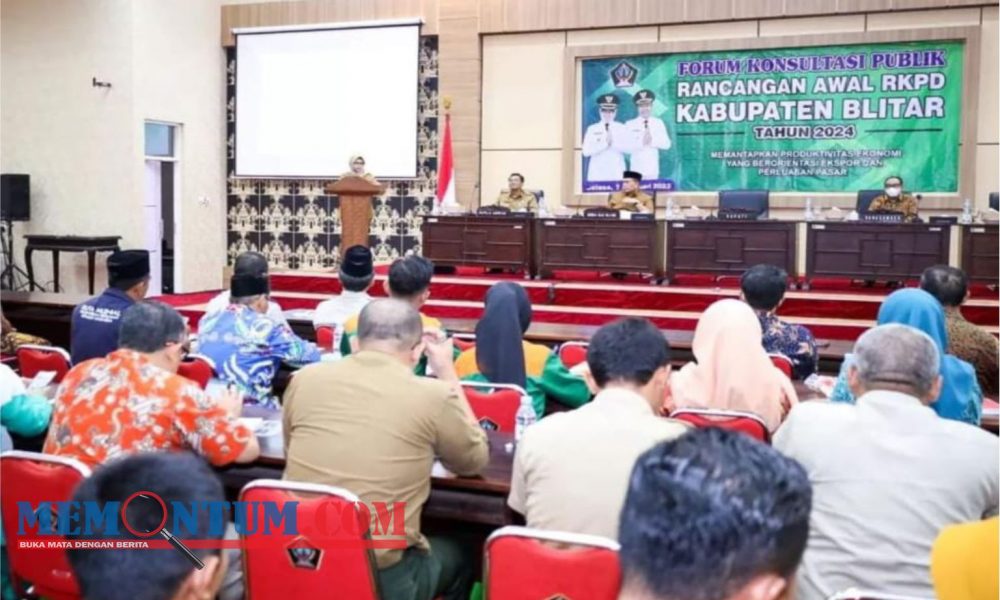 Bupati Blitar Sampaikan Tema Pembangunan 2024 Dalam Forum Konsultasi Publik Ranwal RKPD