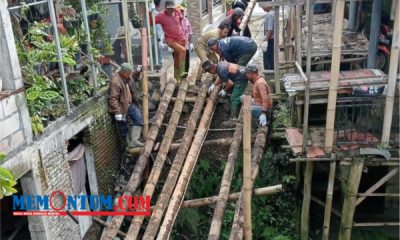 Akibat Curah Hujan Tinggi, Jembatan Bambu di Desa Tulungrejo Kota Batu Terputus
