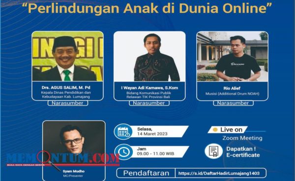 Usung Tema Perlindungan Anak di Dunia Online, Kemenkominfo Gelar Webinar Literasi Digital di Lumajang