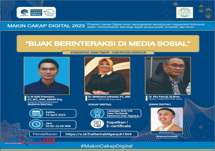 Cara Bijak Berinteraksi di Medsos Jadi Diskusi Literasi Digital Kemenkominfo di Nganjuk