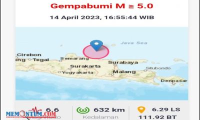 Getaran Gempa 6,6 SR di Barat Laut Tuban Terasa hingga Malang Raya