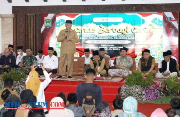 Ikuti Baznas Berbagi Ceria, Bupati Sanusi juga Salurkan Bantuan Pemprov Jatim untuk Yatim Piatu Kabupaten Malang
