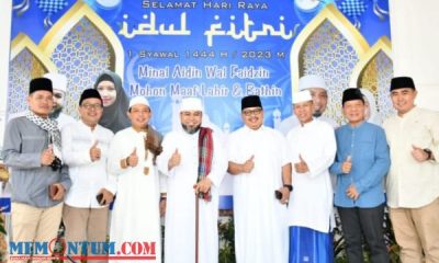 Wali Kota Bengkulu bersama Forkopimda dan Masyarakat Gelar Salat Ied di Masjid Kota Merah Putih