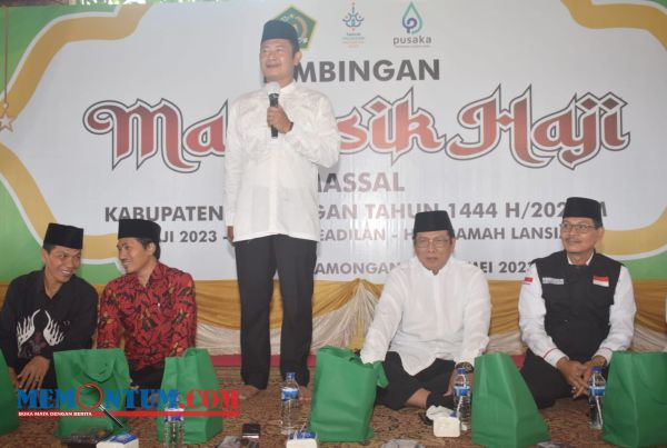 Buka Manasik Haji untuk 1.574 CJH Lamongan, Bupati Yuhronur Ingatkan Kesehatan dan Kesabaran
