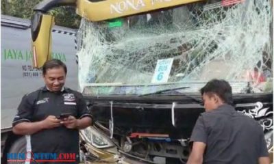 Bus Calon Jamaah Haji Pamekasan Alami Kecelakaan di Bangkalan