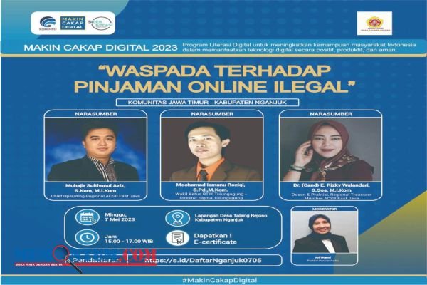 Waspada Pinjaman Online Ilegal Jadi Diskusi Literasi Digital Kemenkominfo di Pesta Rakyat Talang Rejoso Nganjuk